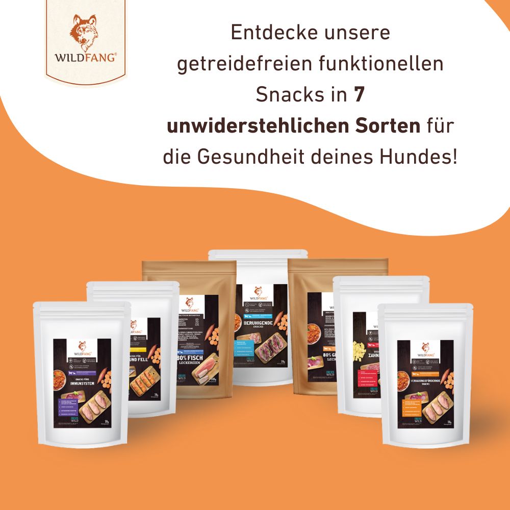 Snacks mit 80% Geflügel - getreidefrei-Hundefutter-Wildfang-