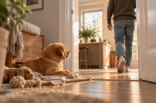 Alleinbleiben lernen: Wenn dein Welpe dich am liebsten überallhin begleiten möchte 🐾