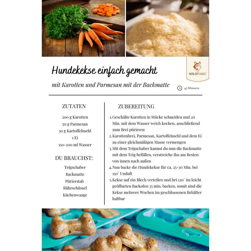 Backmatte - mit Rezeptkarten-Hundespielzeug-Wildfang-