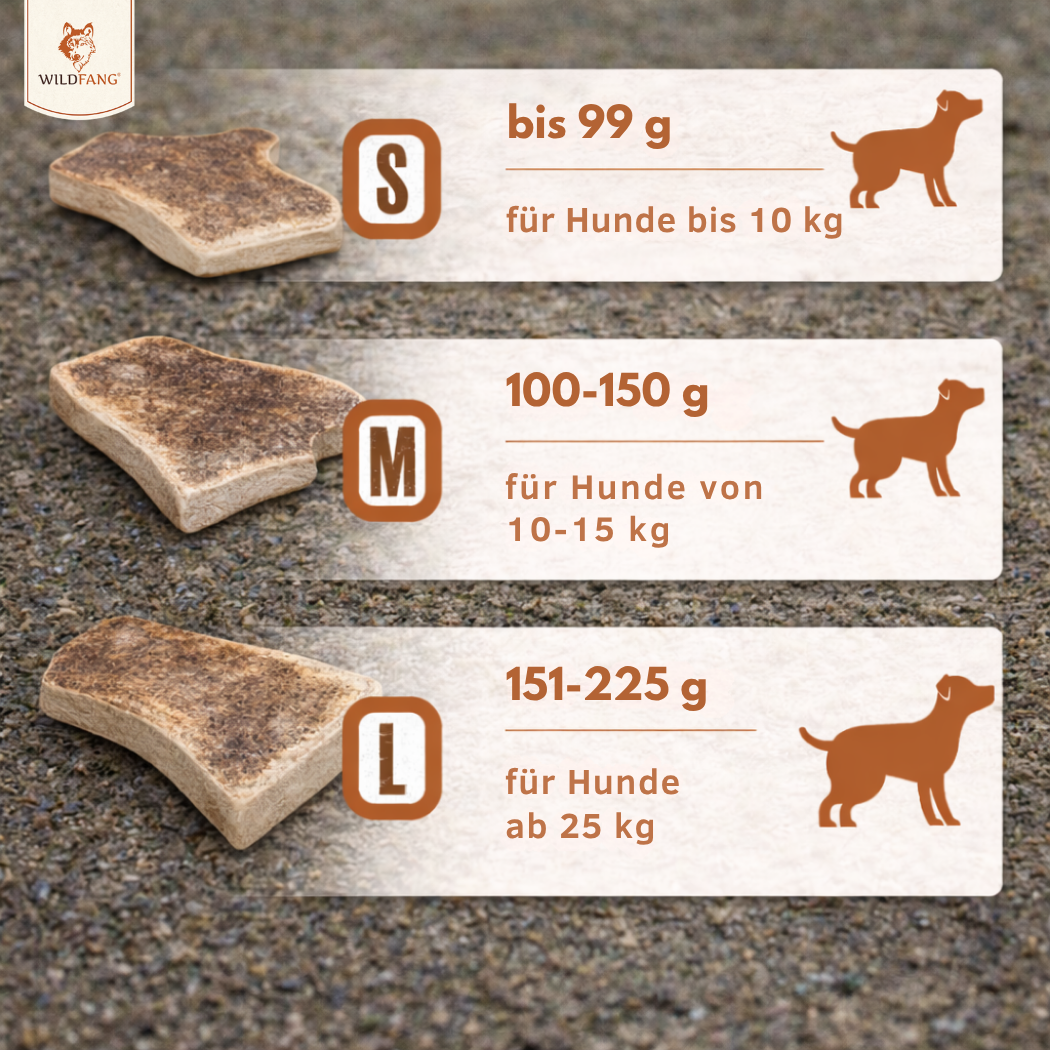 Kaugeweih Damhirsch - 3er Set-Hundebedarf-Wildfang-