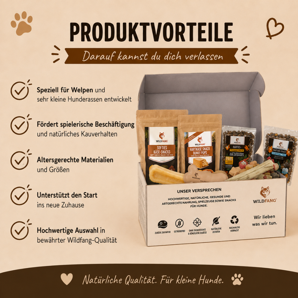 Welpen Paket "Willkommen Fellnase Mini"-Hundebedarf-Wildfang-