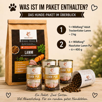 Adult Futterpaket Lamm - getreidefrei-Hundefutter-Wildfang-