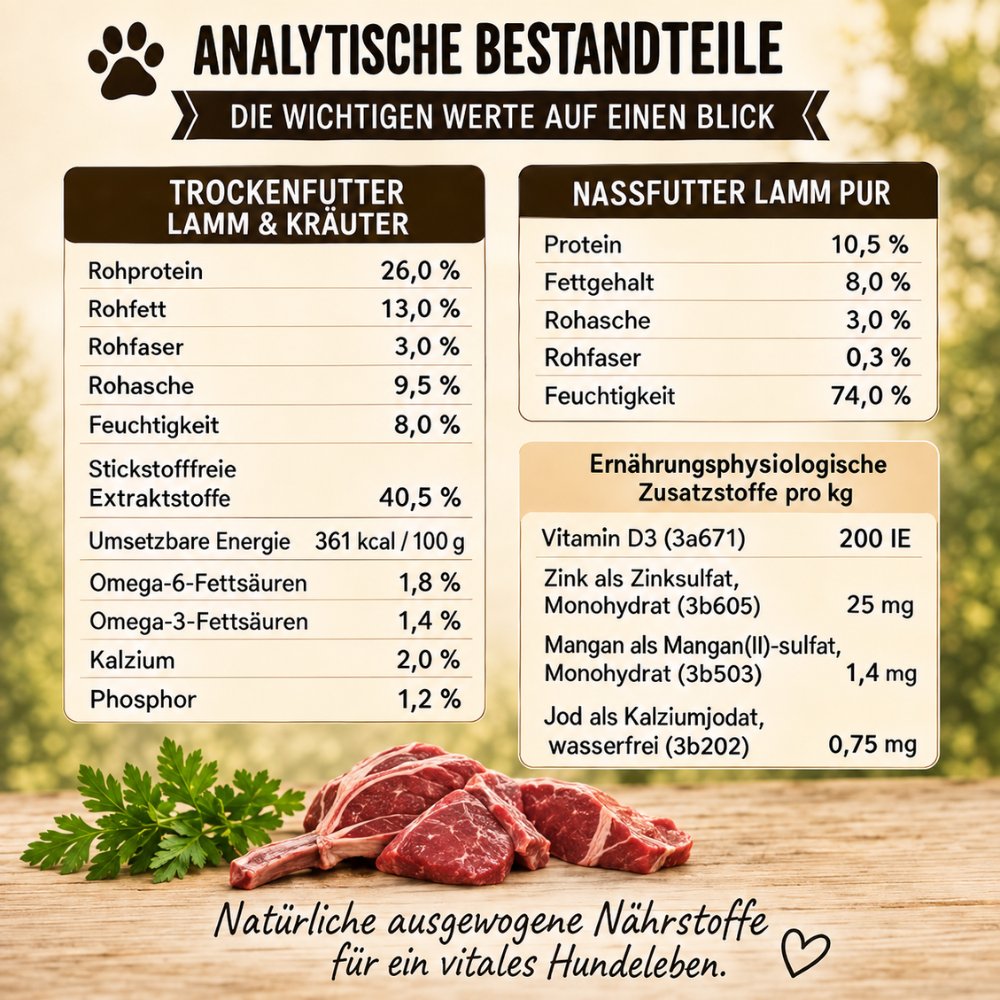 Adult Futterpaket Lamm - getreidefrei-Hundefutter-Wildfang-
