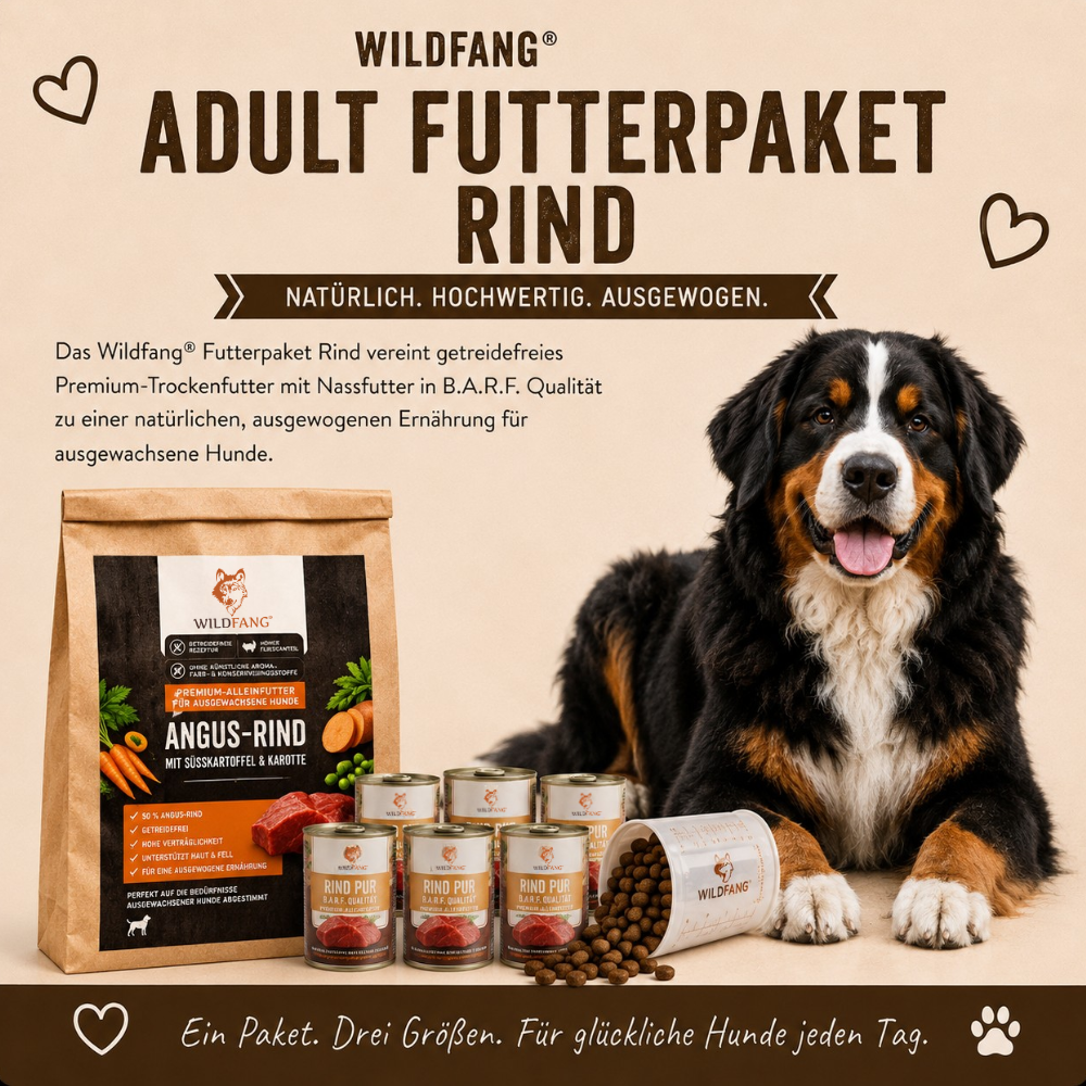 Adult Futterpaket Rind - getreidefrei-Hundefutter-Wildfang-