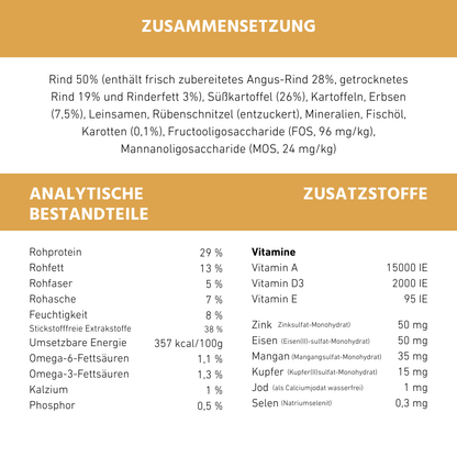 Adult Trockenfutter Sparpack 2 x 2 kg mit Angus Rind - getreidefrei-Hundefutter-Wildfang-