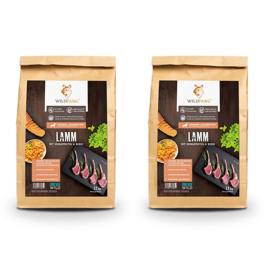 Adult Trockenfutter Sparpack 2 x 2 kg mit Lamm - getreidefrei-Hundefutter-Wildfang-