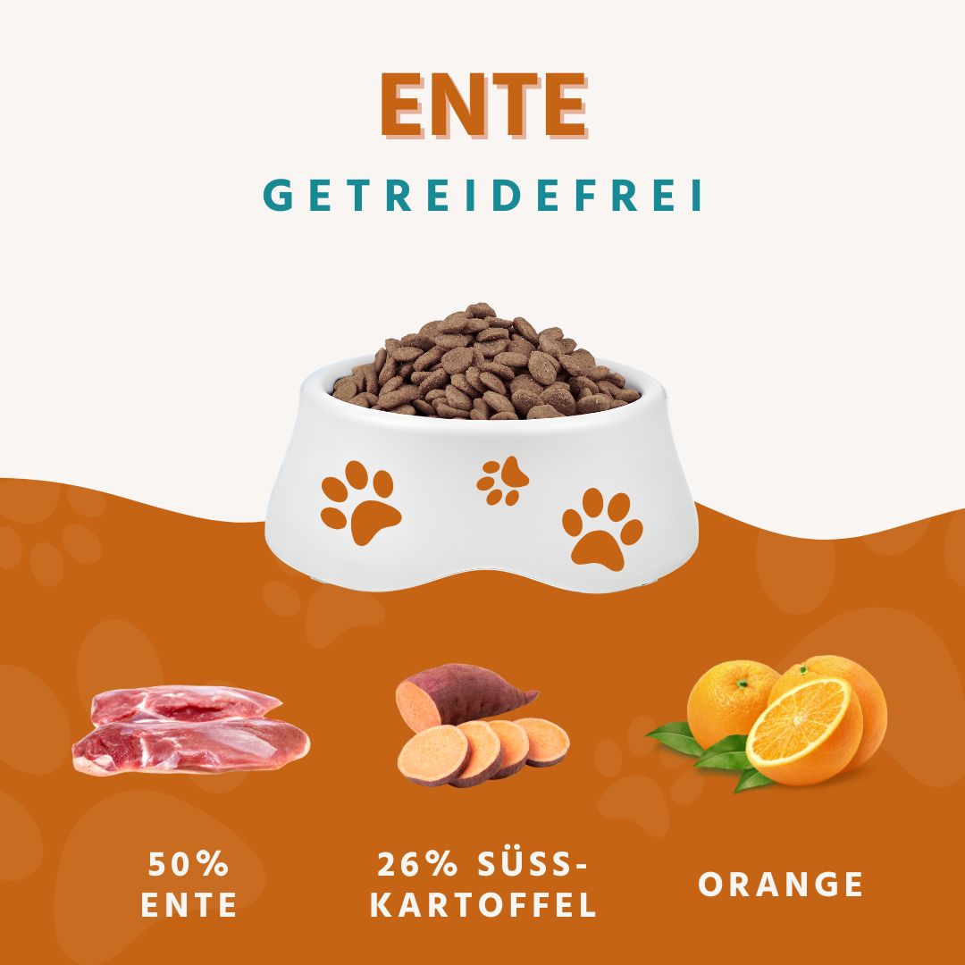 Adult Trockenfutter mit Ente - getreidefrei-Hundefutter-Wildfang-