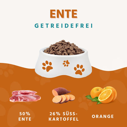 Adult Trockenfutter mit Ente - getreidefrei-Hundefutter-Wildfang-