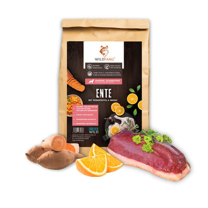 Adult Trockenfutter mit Ente - getreidefrei-Hundefutter-Wildfang-