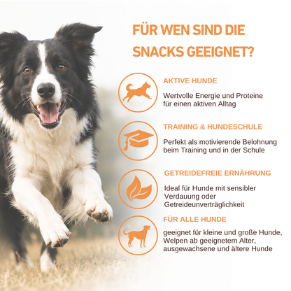 Farm Protein Snacks - Premium Hundesnacks mit 80 % Geflügel-Hundefutter-Wildfang-