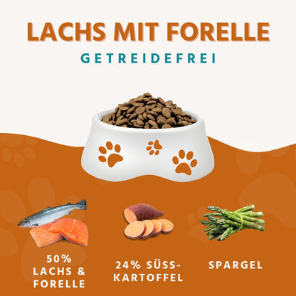 Maxi Adult Trockenfutter mit Lachs und Forelle - ideal für große Hunderassen - getreidefrei-Hundefutter-Wildfang-