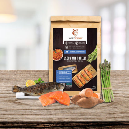 Maxi Adult Trockenfutter mit Lachs und Forelle - ideal für große Hunderassen - getreidefrei-Hundefutter-Wildfang-