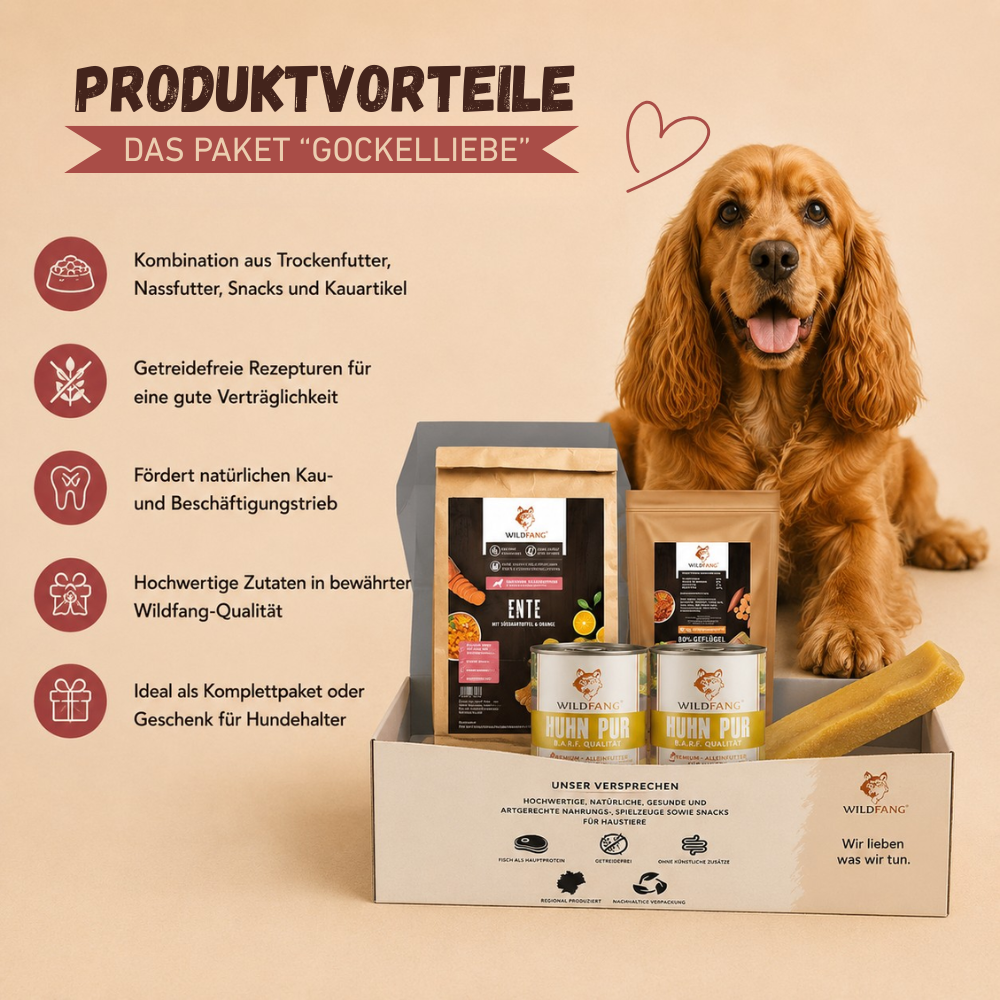 Paket "Gockelliebe"-Hundefutter-Wildfang-