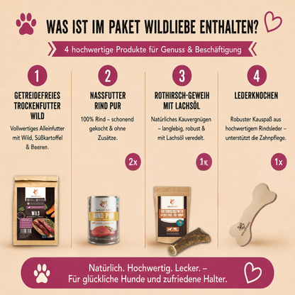 Paket "Wildliebe"-Hundefutter-Wildfang-