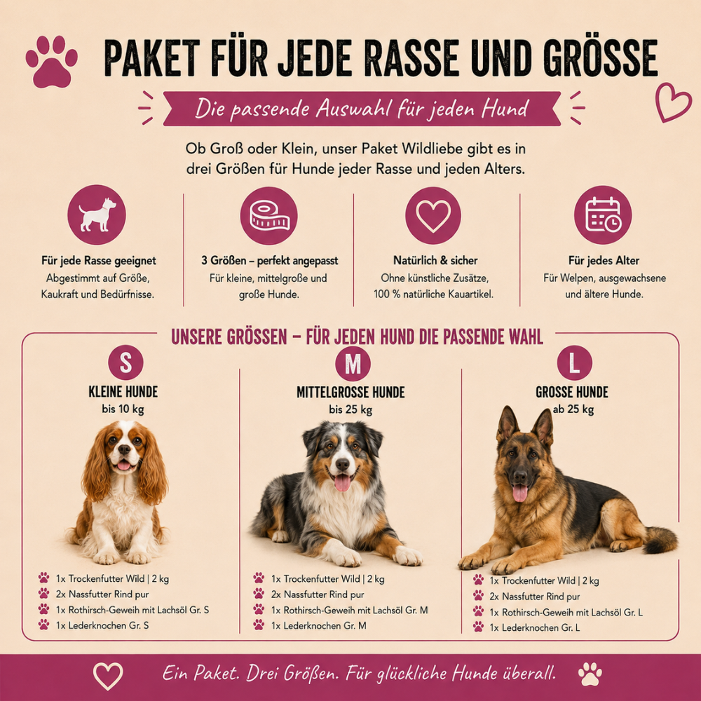 Paket "Wildliebe"-Hundefutter-Wildfang-