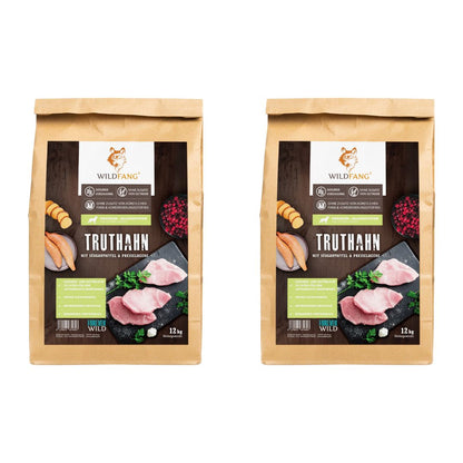 Sensitive Trockenfutter Sparpack 2 x 2 kg mit Truthahn - getreidefrei-Hundefutter-Wildfang-