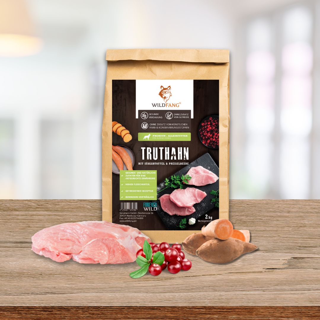 Sensitive Trockenfutter mit Truthahn - getreidefrei-Hundefutter-Wildfang-