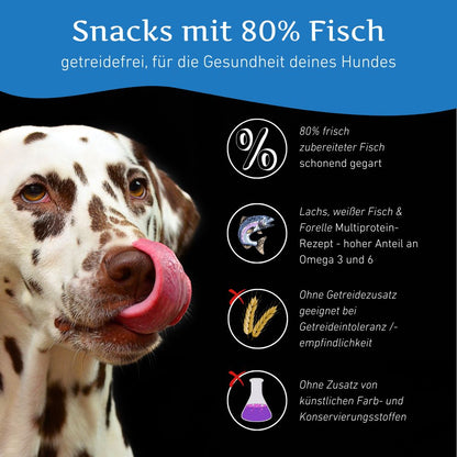 Snacks mit 80% Fisch - getreidefrei-Hundefutter-Wildfang-