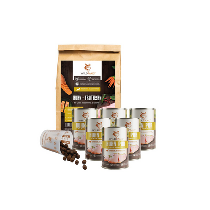 Welpen Futterpaket Huhn - getreidefrei-Hundefutter-Wildfang-