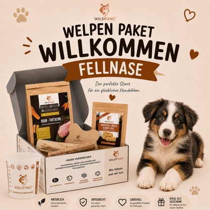 Welpen Paket "Willkommen Fellnase"-Hundefutter-Wildfang-