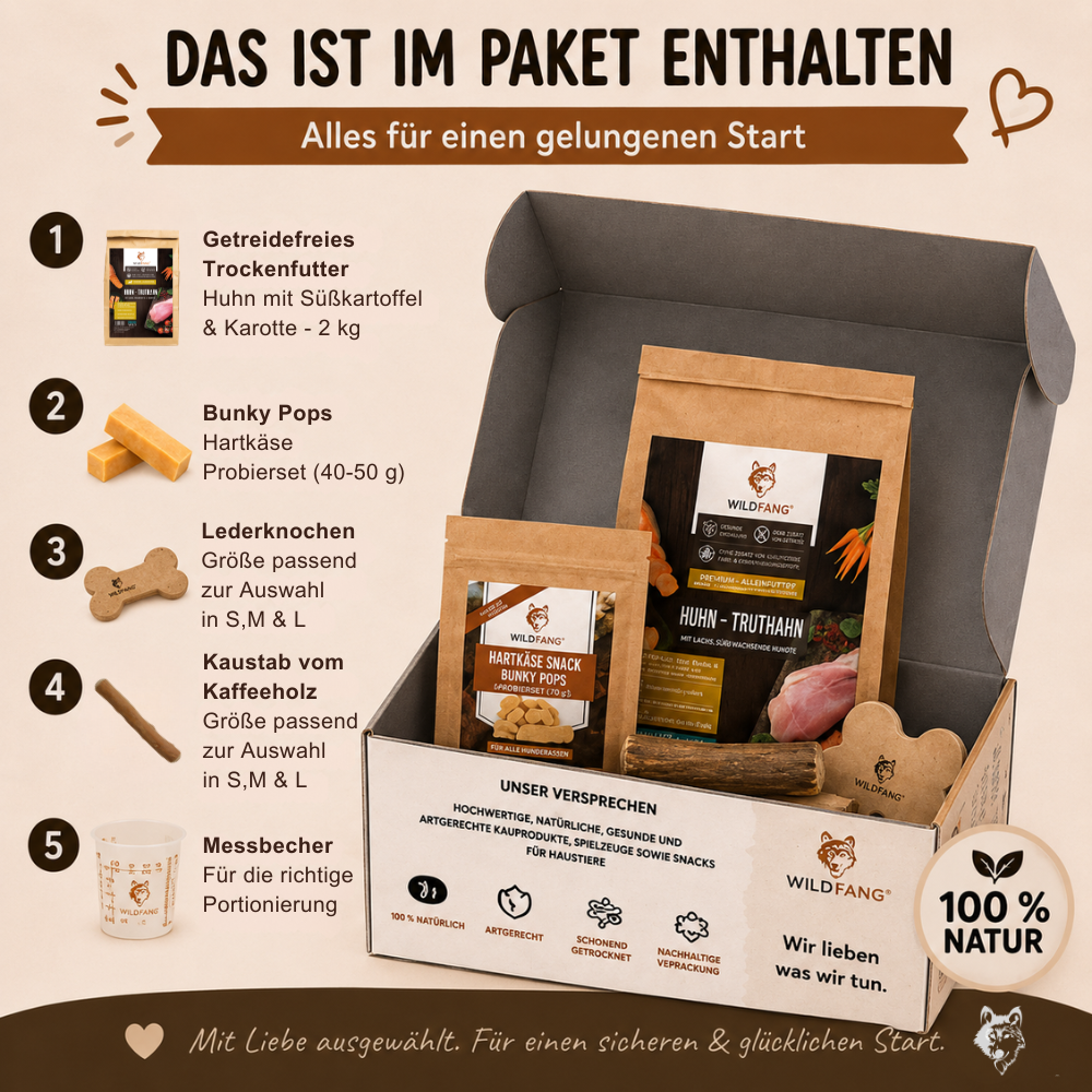 Welpen Paket "Willkommen Fellnase"-Hundefutter-Wildfang-