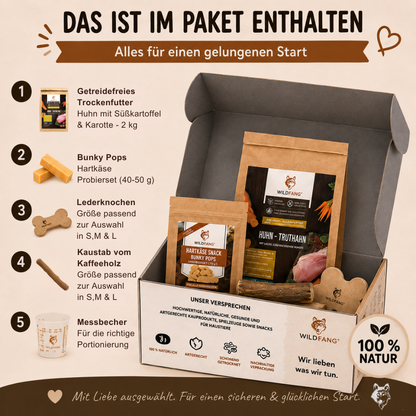 Welpen Paket "Willkommen Fellnase"-Hundefutter-Wildfang-