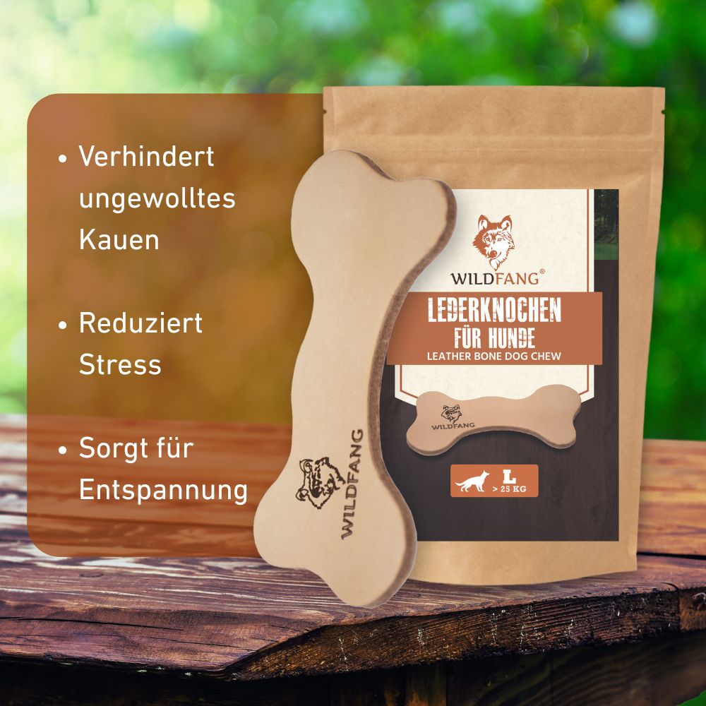 Lederknochen - Kauleder-Hundespielzeug-Wildfang-
