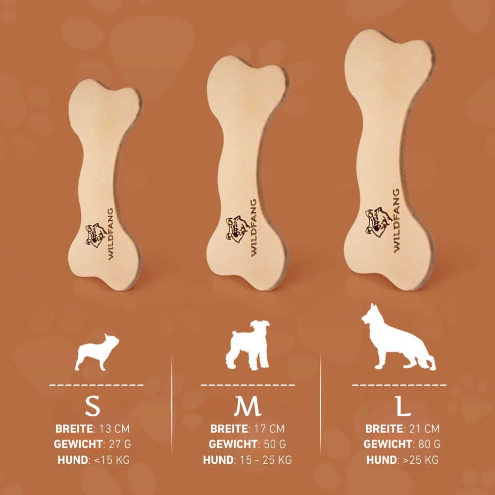 Lederknochen - Kauleder - 3er Set-Hundespielzeug-Wildfang-