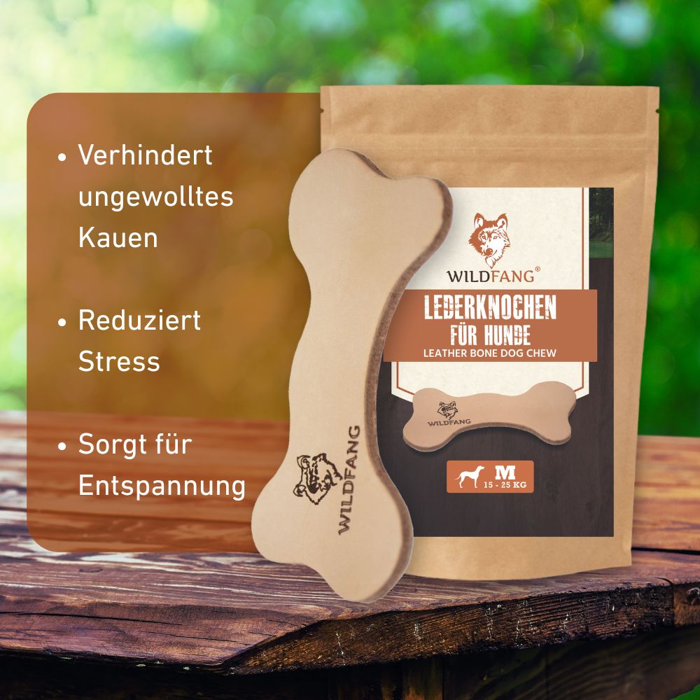 Lederknochen - Kauleder - 3er Set-Hundespielzeug-Wildfang-