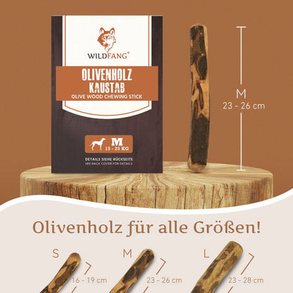 Olivenholz Kaustab - 3er Set-Hundespielzeug-Wildfang-