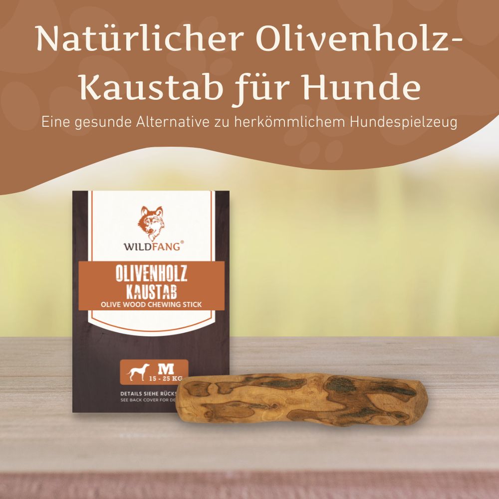 Olivenholz Kaustab - 3er Set-Hundespielzeug-Wildfang-