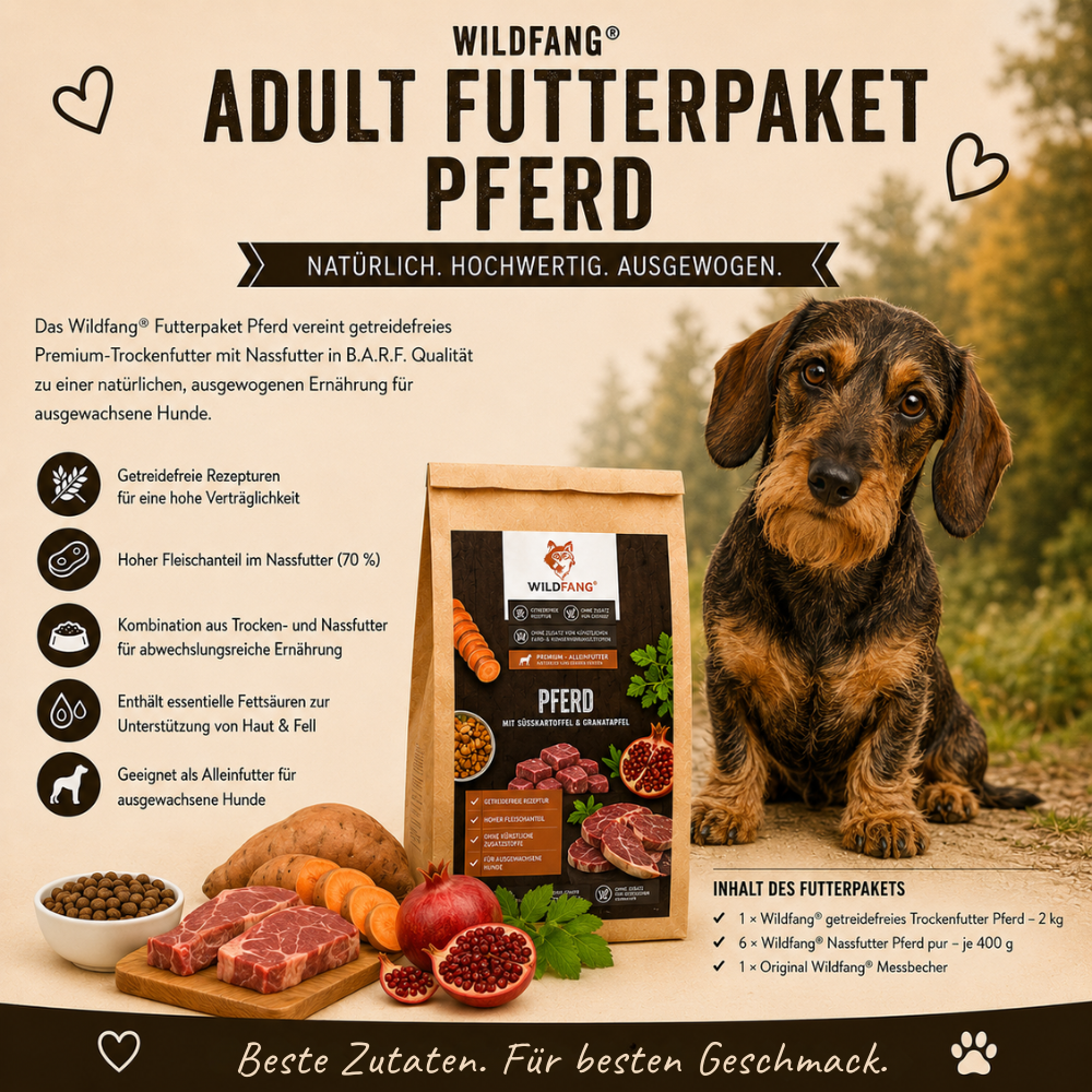 Adult Futterpaket Pferd - getreidefrei-Hundebedarf-Wildfang Petcare GmbH-