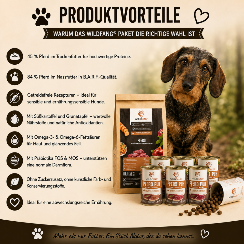 Adult Futterpaket Pferd - getreidefrei-Hundebedarf-Wildfang Petcare GmbH-