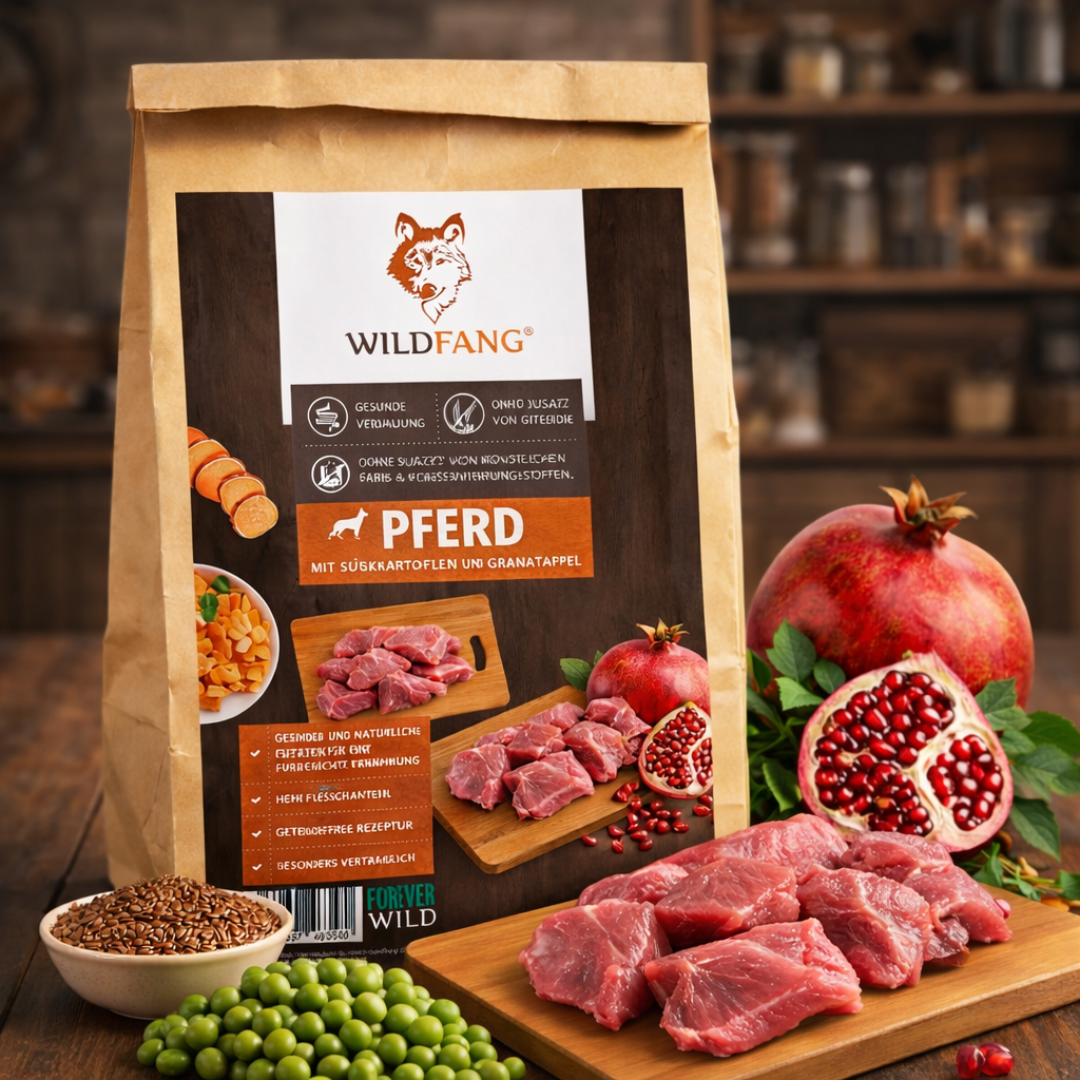 Adult Trockenfutter mit Pferd - getreidefrei - 2 x 2 kg-Hundefutter-Wildfang Petcare GmbH-