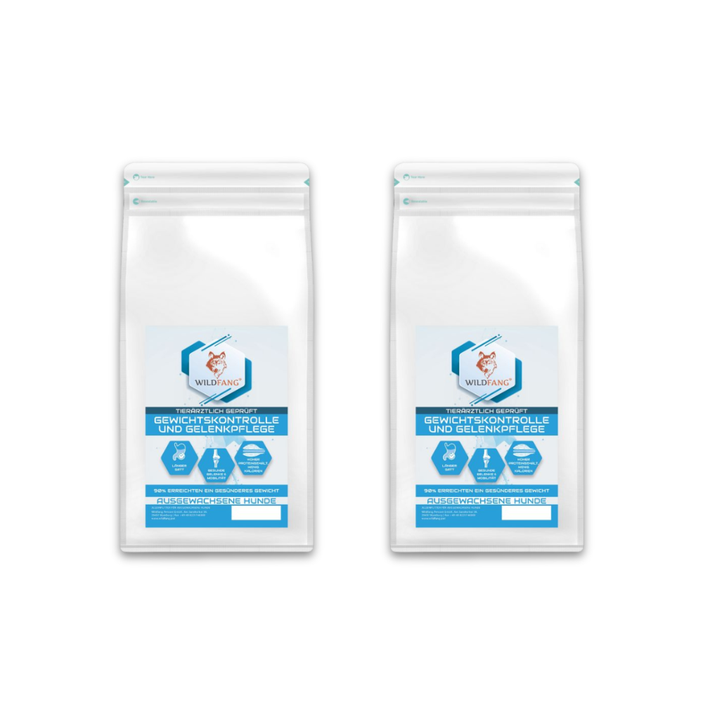 VetLine Trockenfutter mit Peptiden für Hunde - Gewichtskontrolle und Gelenkpflege - 2 x 1,5 kg-Hundefutter-Wildfang Petcare GmbH-