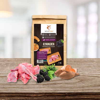 Adult Trockenfutter mit Kaninchen - getreidefrei-Hundefutter-Wildfang.pet-