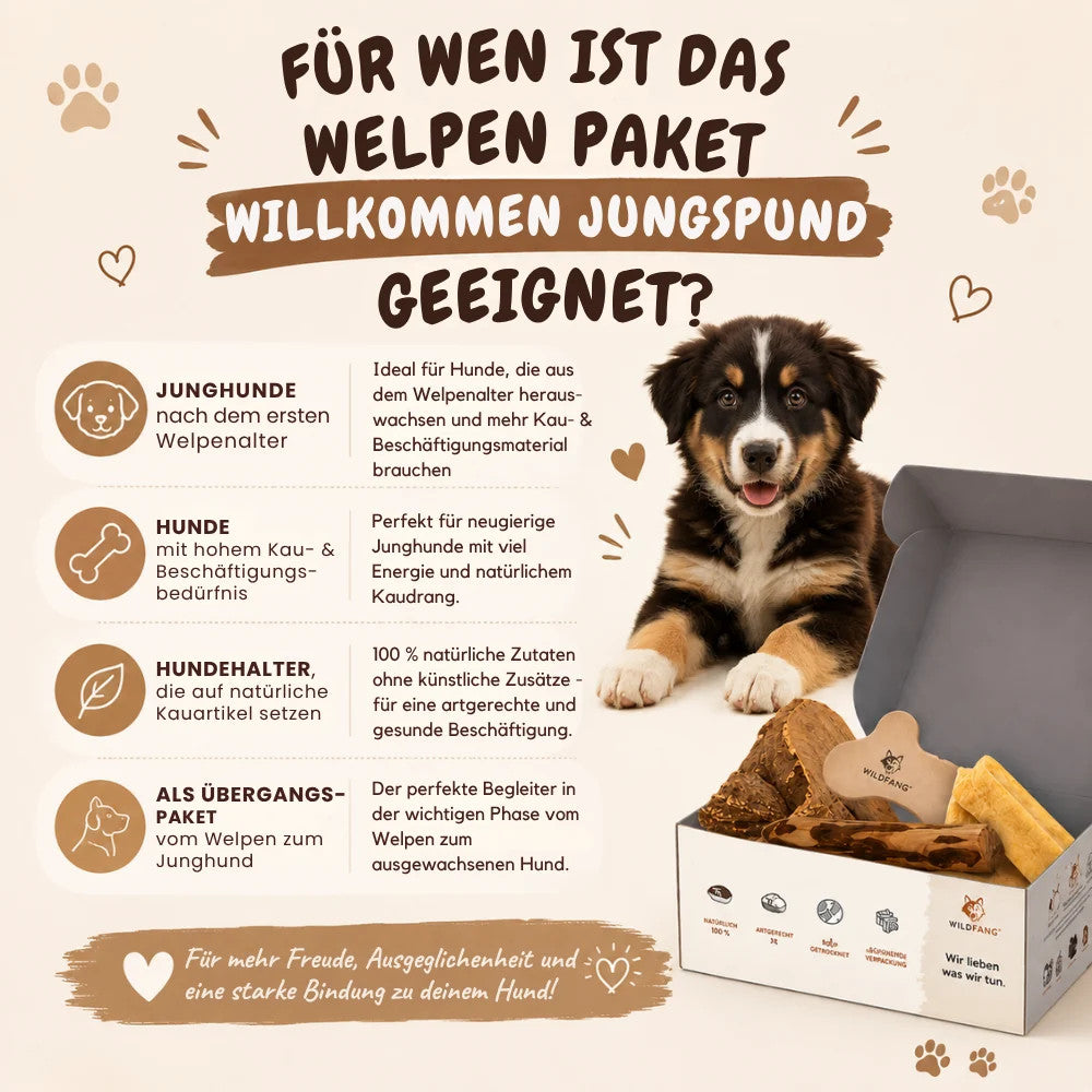 Wildfang® Welpen Paket "Willkommen Jungspund" für Welpen-Wildfang.pet-